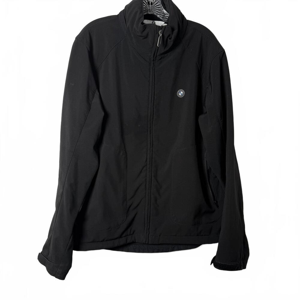 Vintage‎ BMW Soft Shell Full Zip Logo'd Black Men's XL Luxury Car Swag